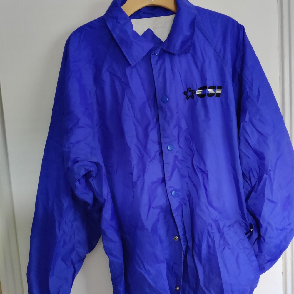 Royal Blue CSI windbreaker